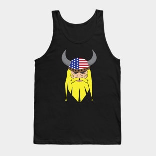 Cool american flag viking design USA flag Tank Top